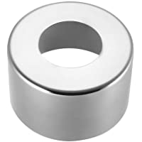 sourcing map Plato de Chapetón Redondo de Acero Inoxidable Pulido para Tubo de 33 Mm de Diámetro 66x40mm- 1 Paquete
